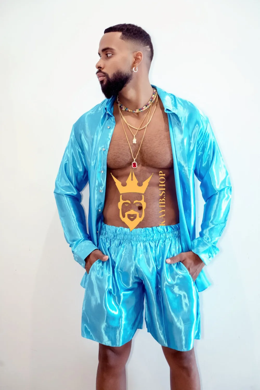 Luxury Silk Shirt Set - Handmade Men's Fashion