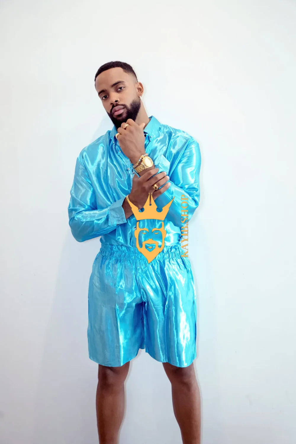 Luxury Silk Shirt Set - Handmade Men's Fashion