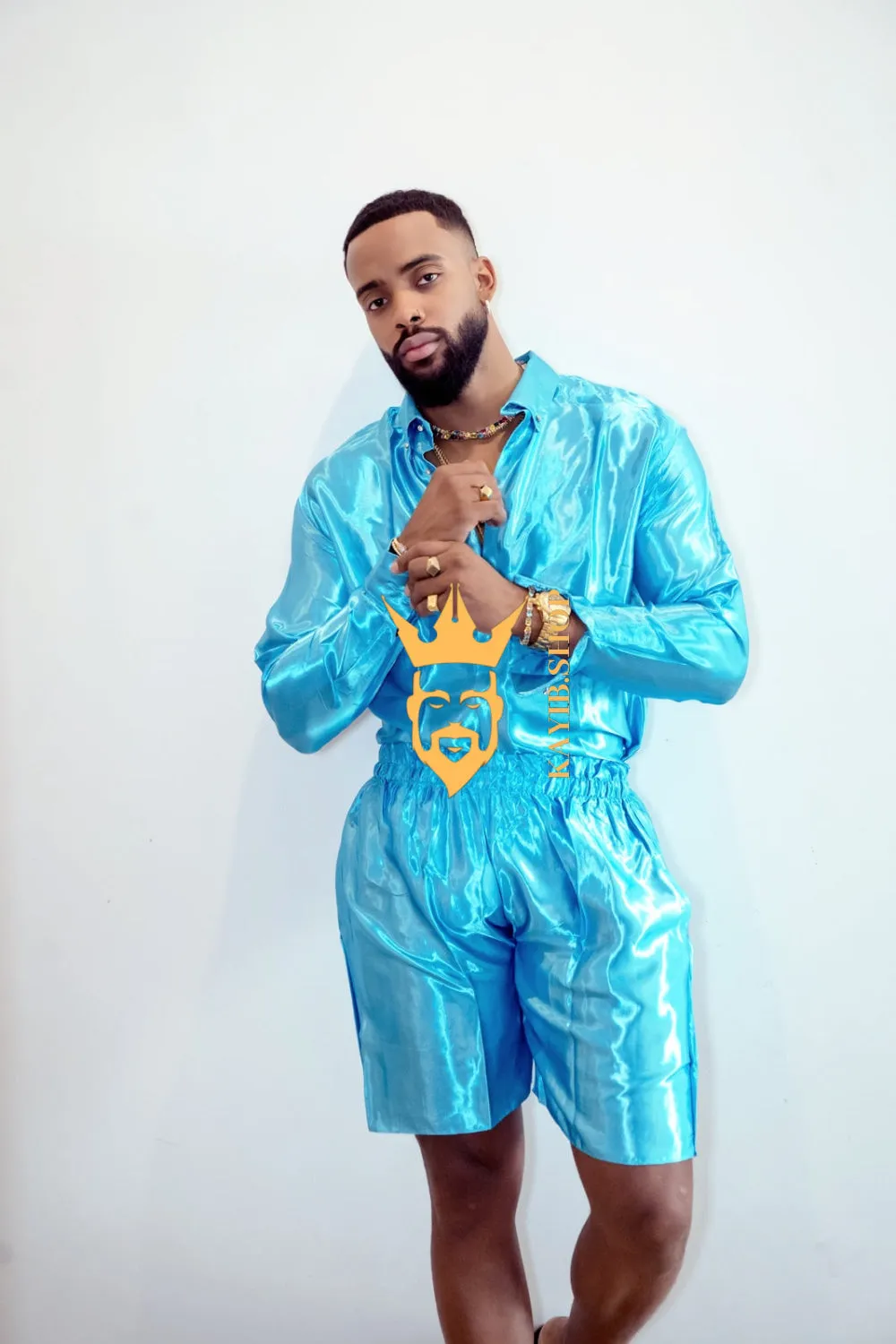 Luxury Silk Shirt Set - Handmade Men's Fashion