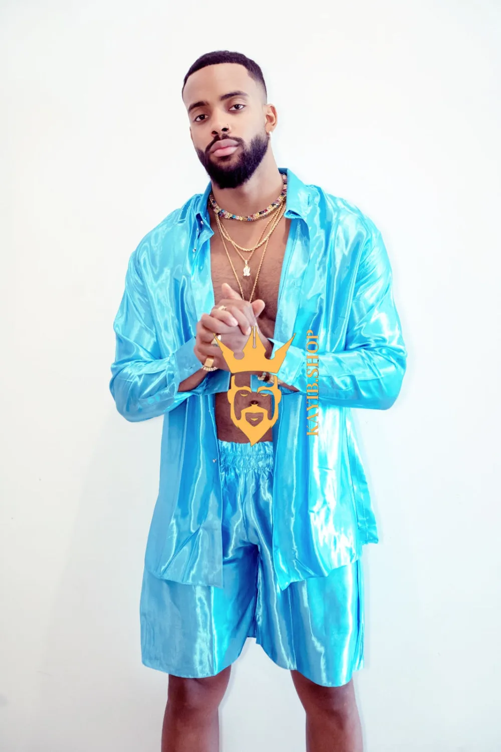 Luxury Silk Shirt Set - Handmade Men's Fashion