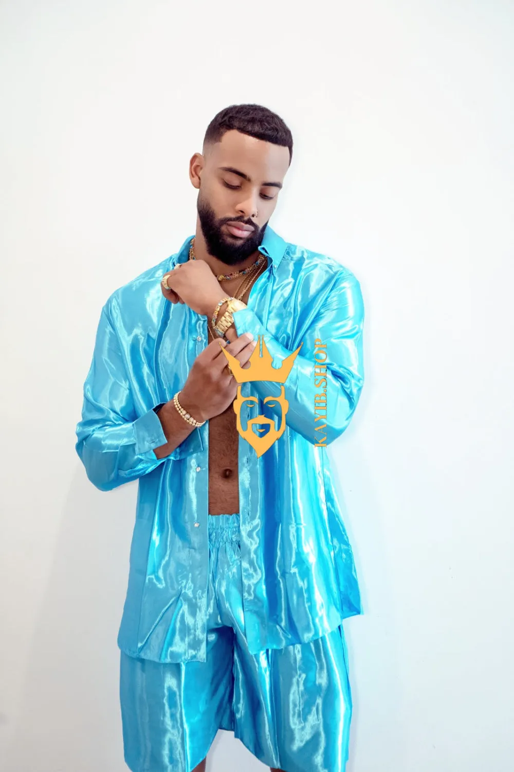 Luxury Silk Shirt Set - Handmade Men's Fashion