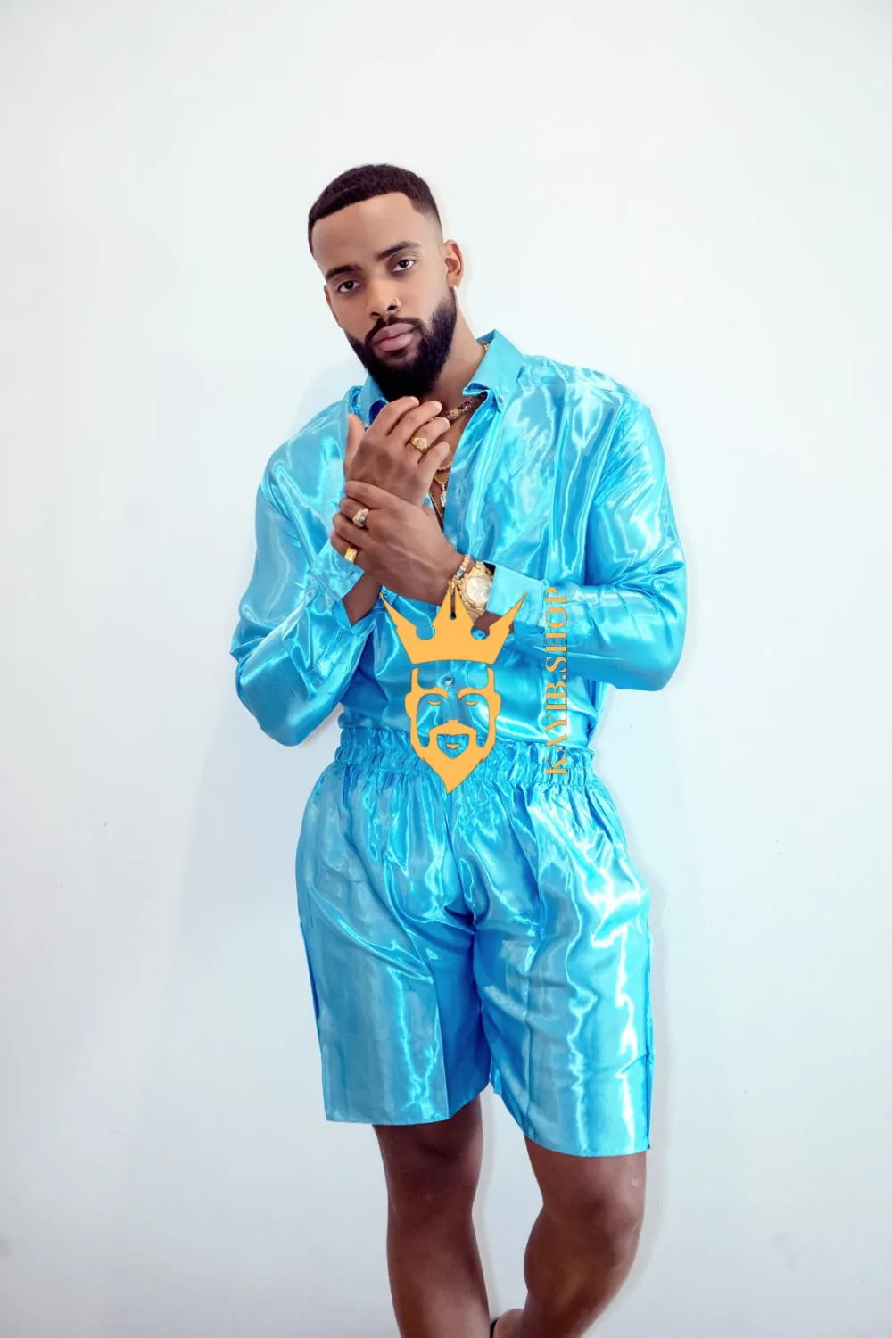 Luxury Silk Shirt Set - Handmade Men's Fashion