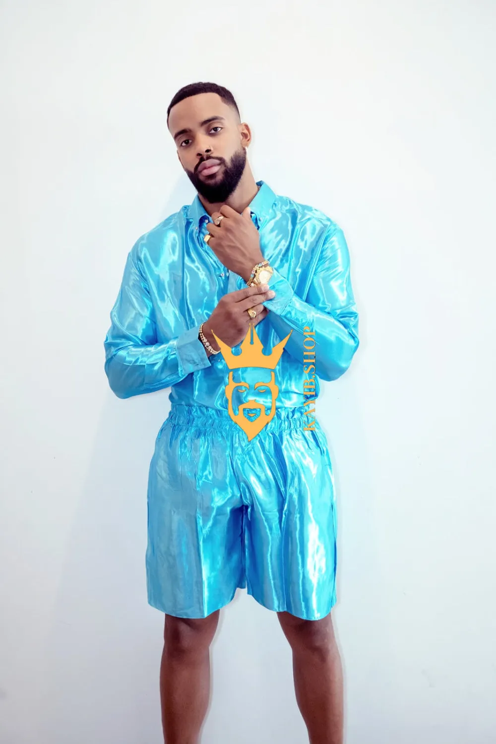 Luxury Silk Shirt Set - Handmade Men's Fashion