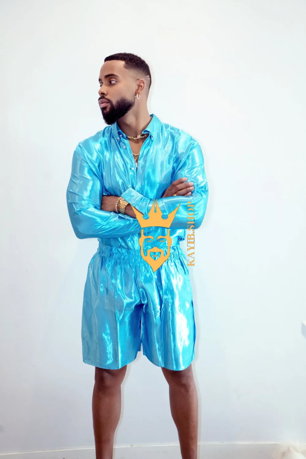 Luxury Silk Shirt Set - Handmade Men's Fashion