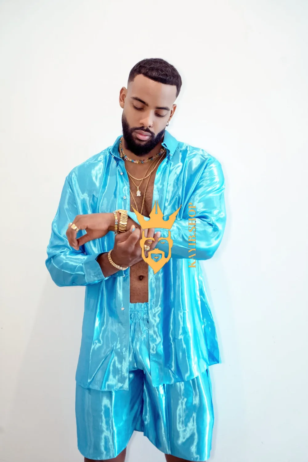 Luxury Silk Shirt Set - Handmade Men's Fashion