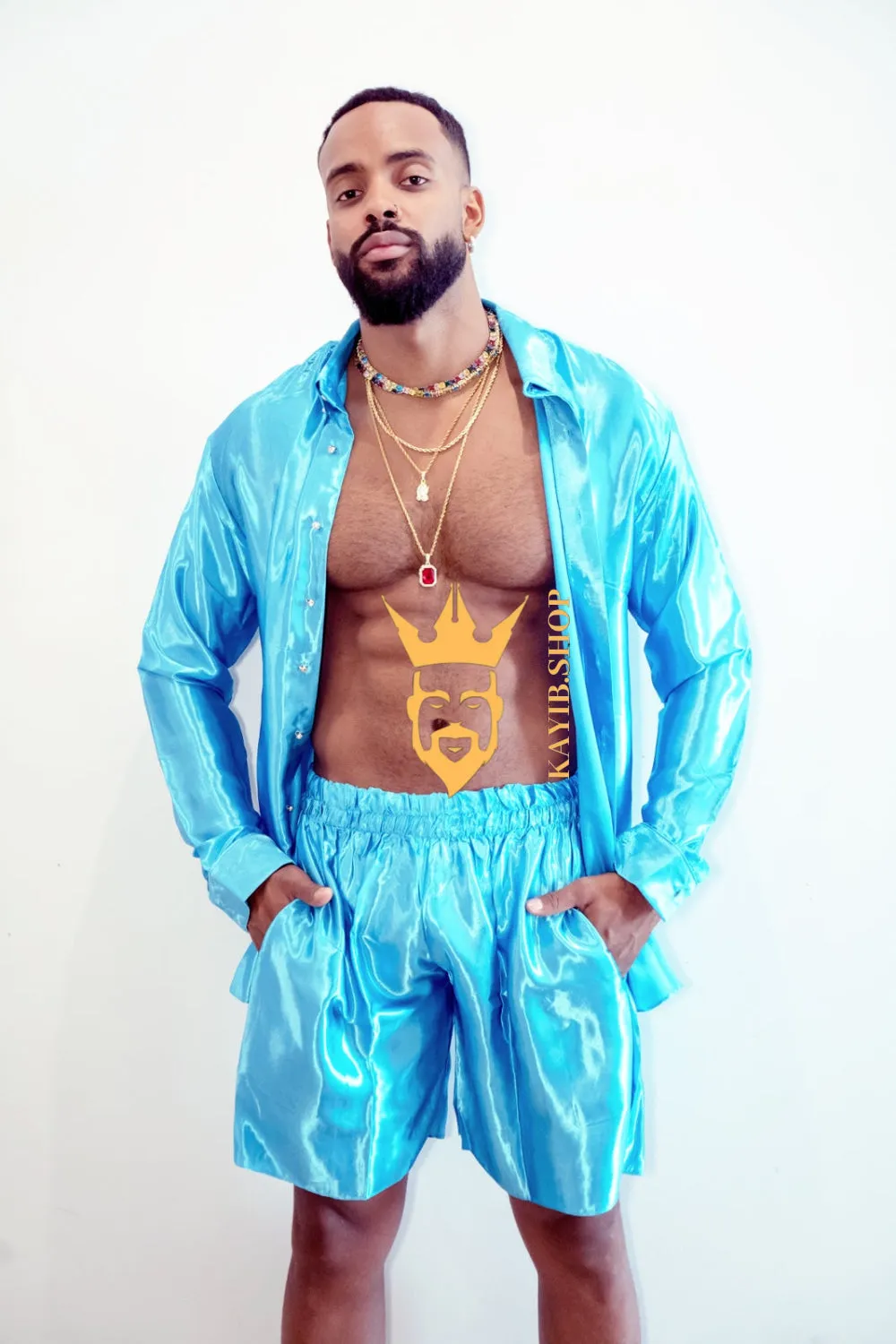 Luxury Silk Shirt Set - Handmade Men's Fashion