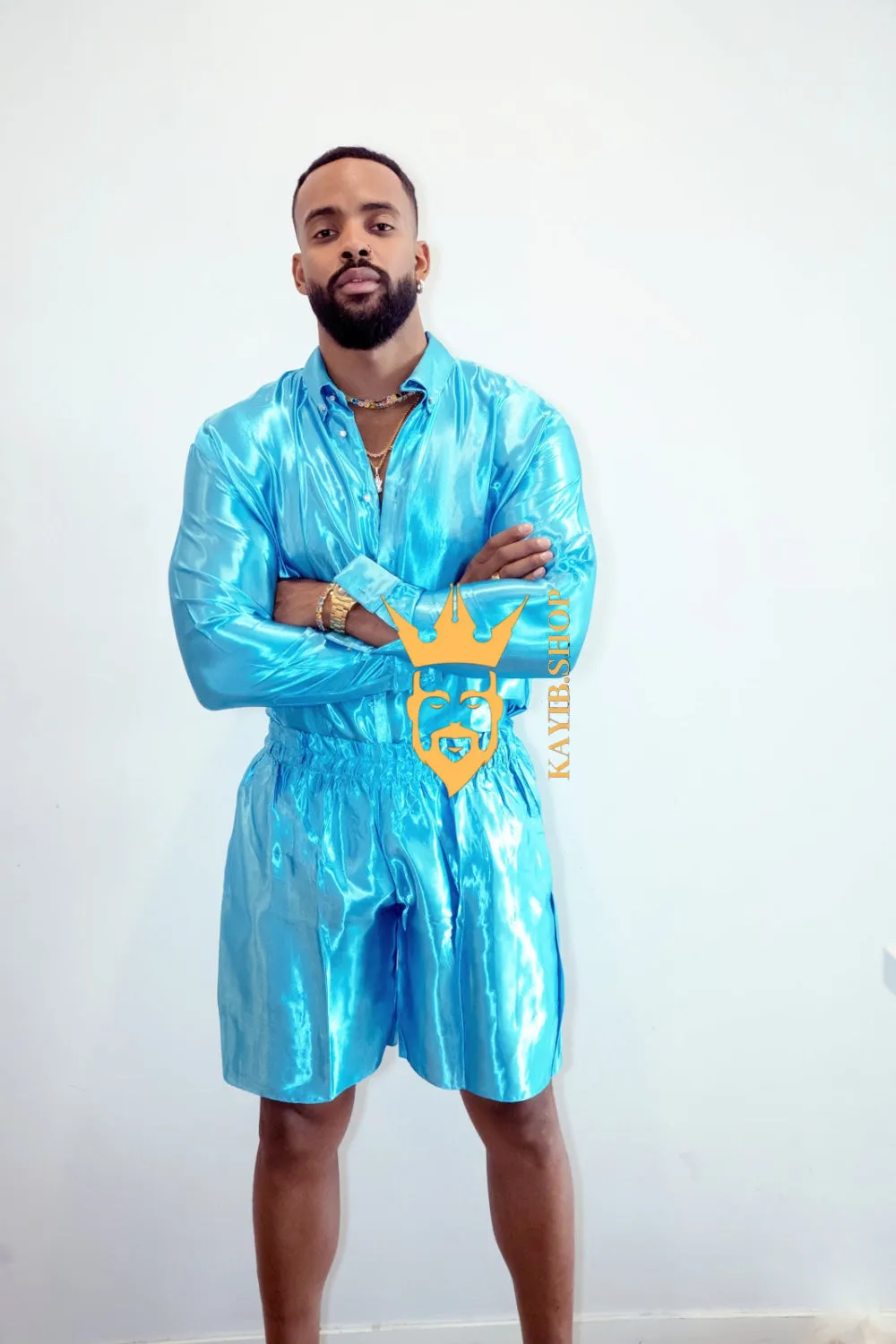 Luxury Silk Shirt Set - Handmade Men's Fashion