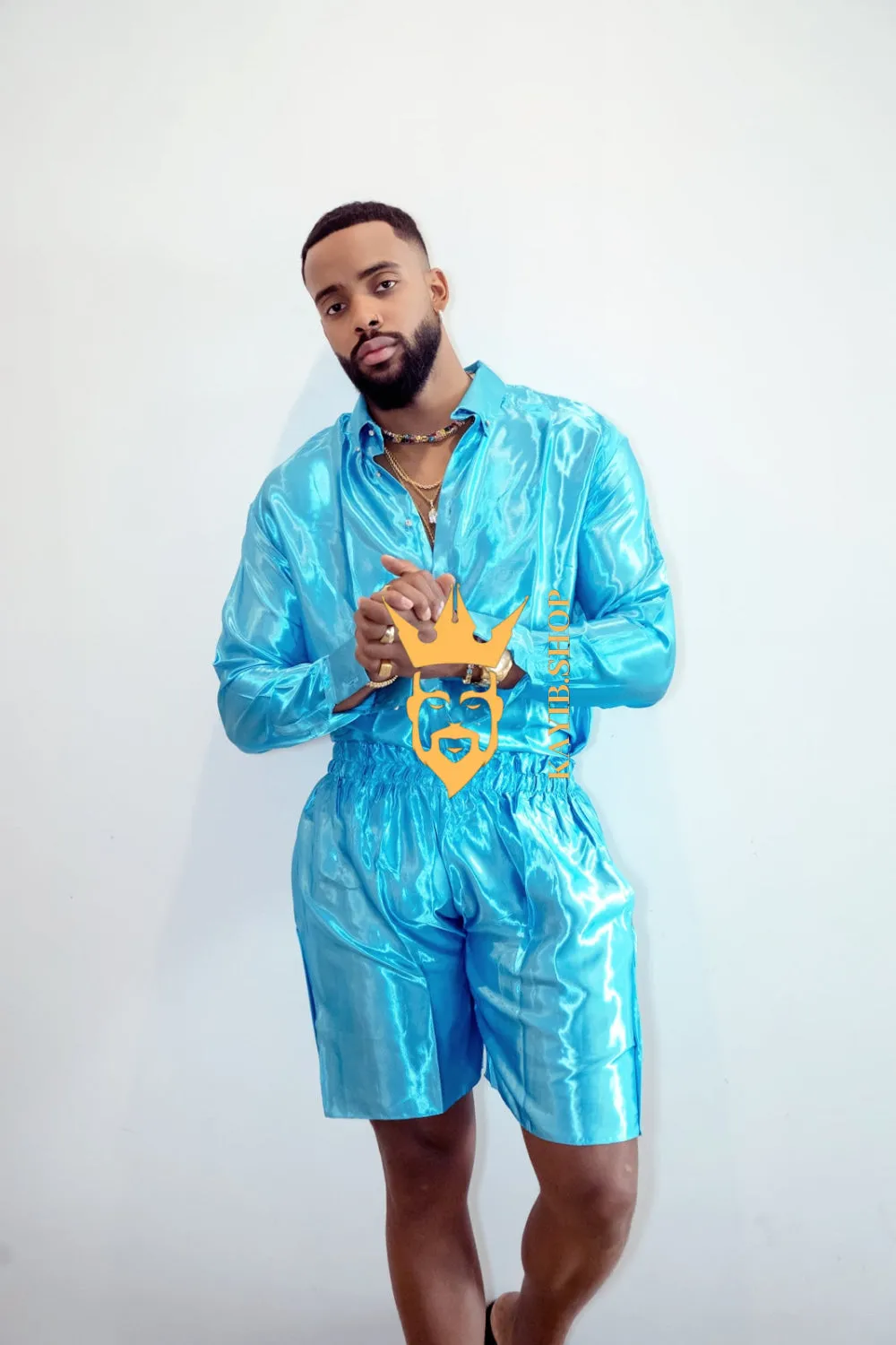 Luxury Silk Shirt Set - Handmade Men's Fashion