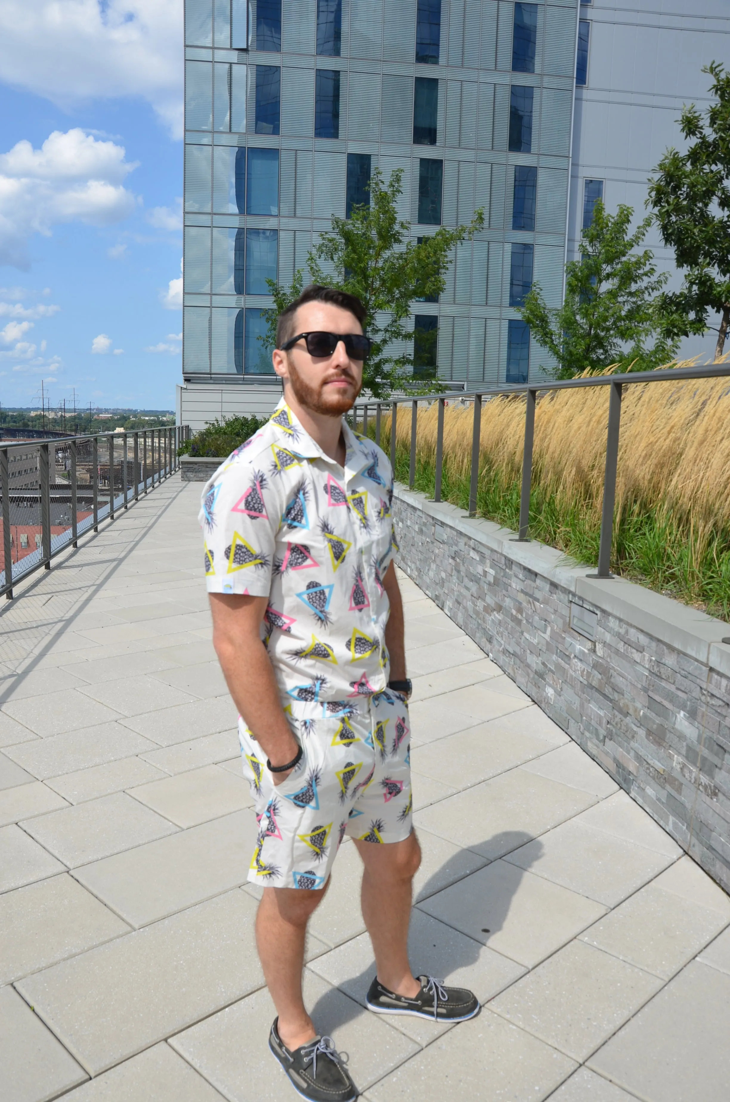 Male Romper - Pineapples