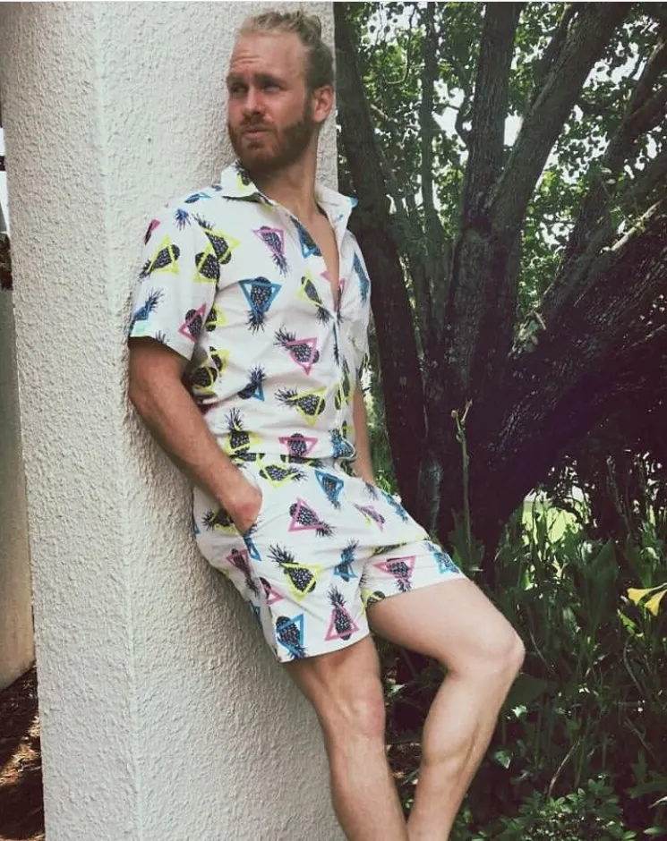 Male Romper - Pineapples