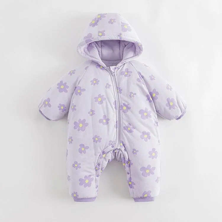 MARC & JANIE Baby Boys Girls Clip Hooded Romper 231265