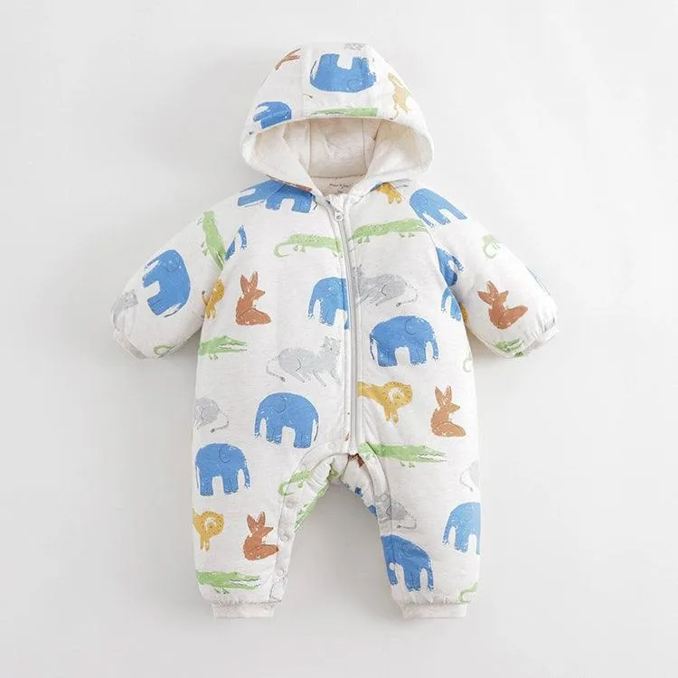 MARC & JANIE Baby Boys Girls Clip Hooded Romper 231265