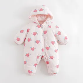 MARC & JANIE Baby Boys Girls Clip Hooded Romper 231265