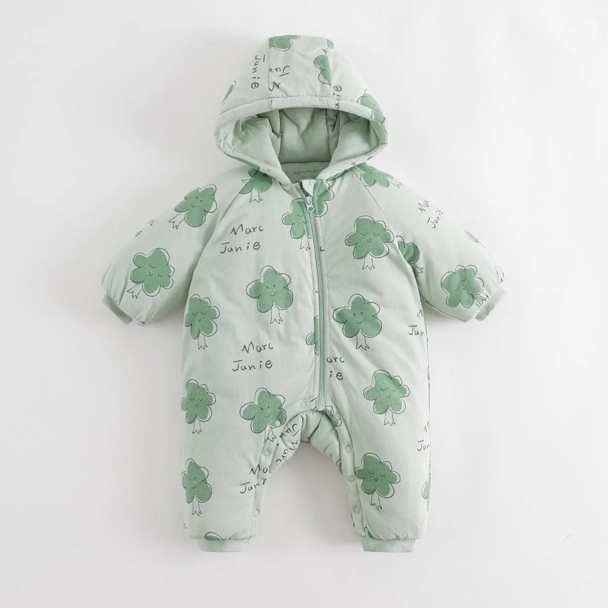 MARC & JANIE Baby Boys Girls Clip Hooded Romper 231265