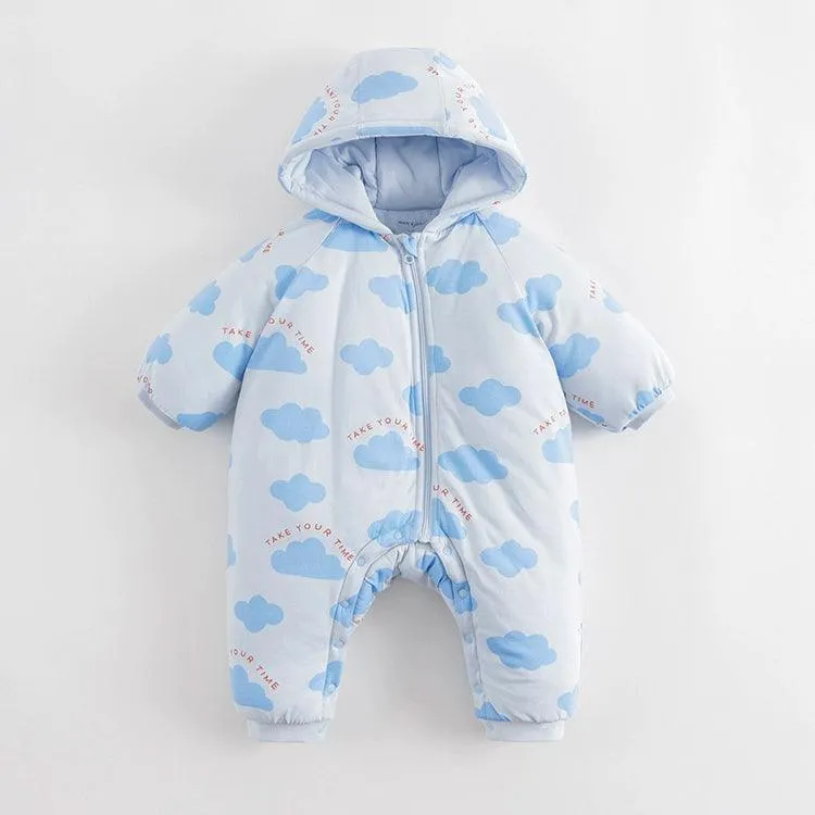 MARC & JANIE Baby Boys Girls Clip Hooded Romper 231265