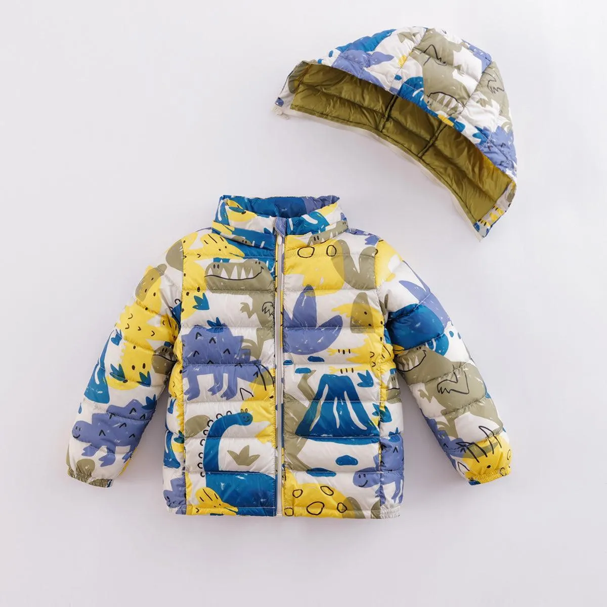 MARC & JANIE Boys Girls Ultralight Printed Hooded Down Parka 541889