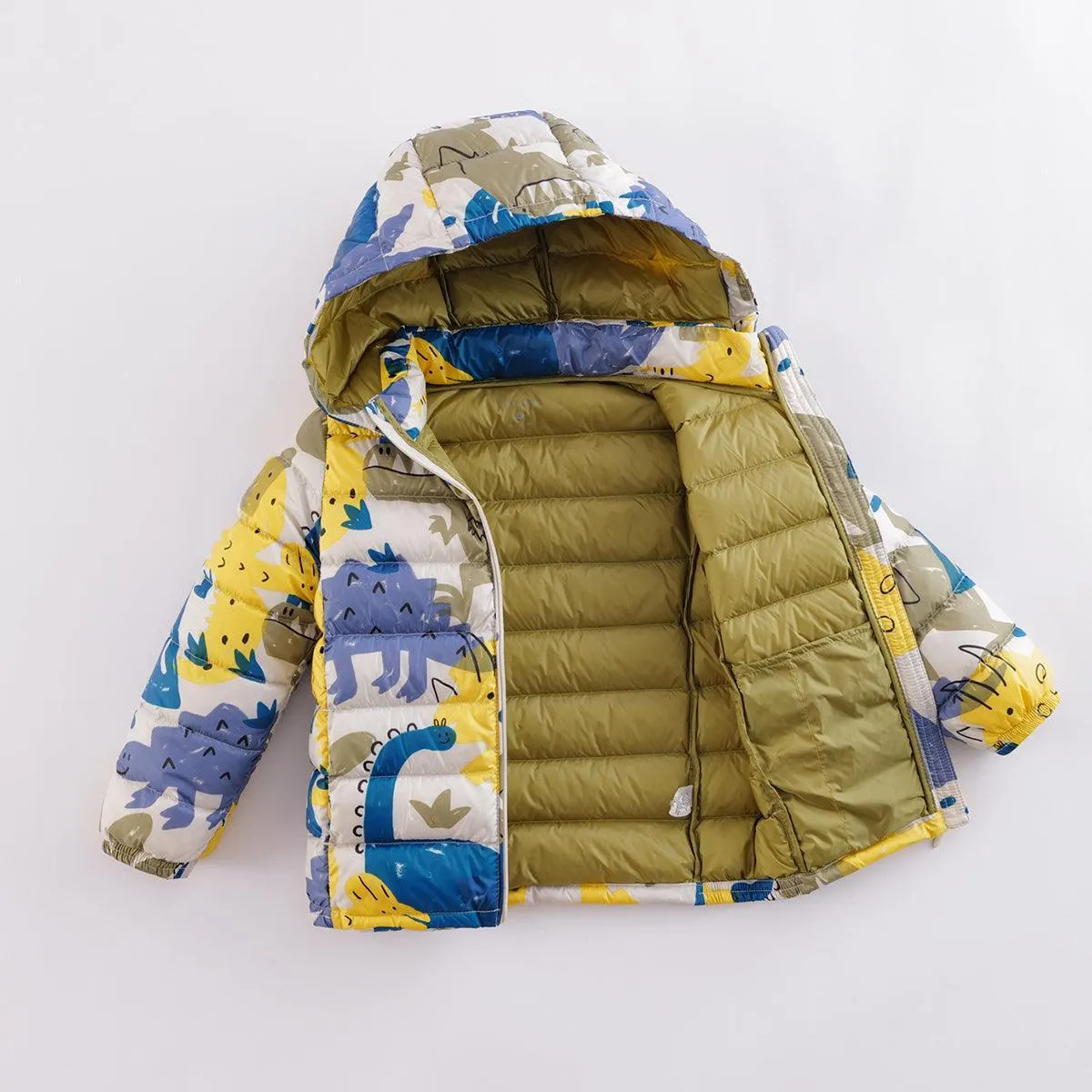 MARC & JANIE Boys Girls Ultralight Printed Hooded Down Parka 541889