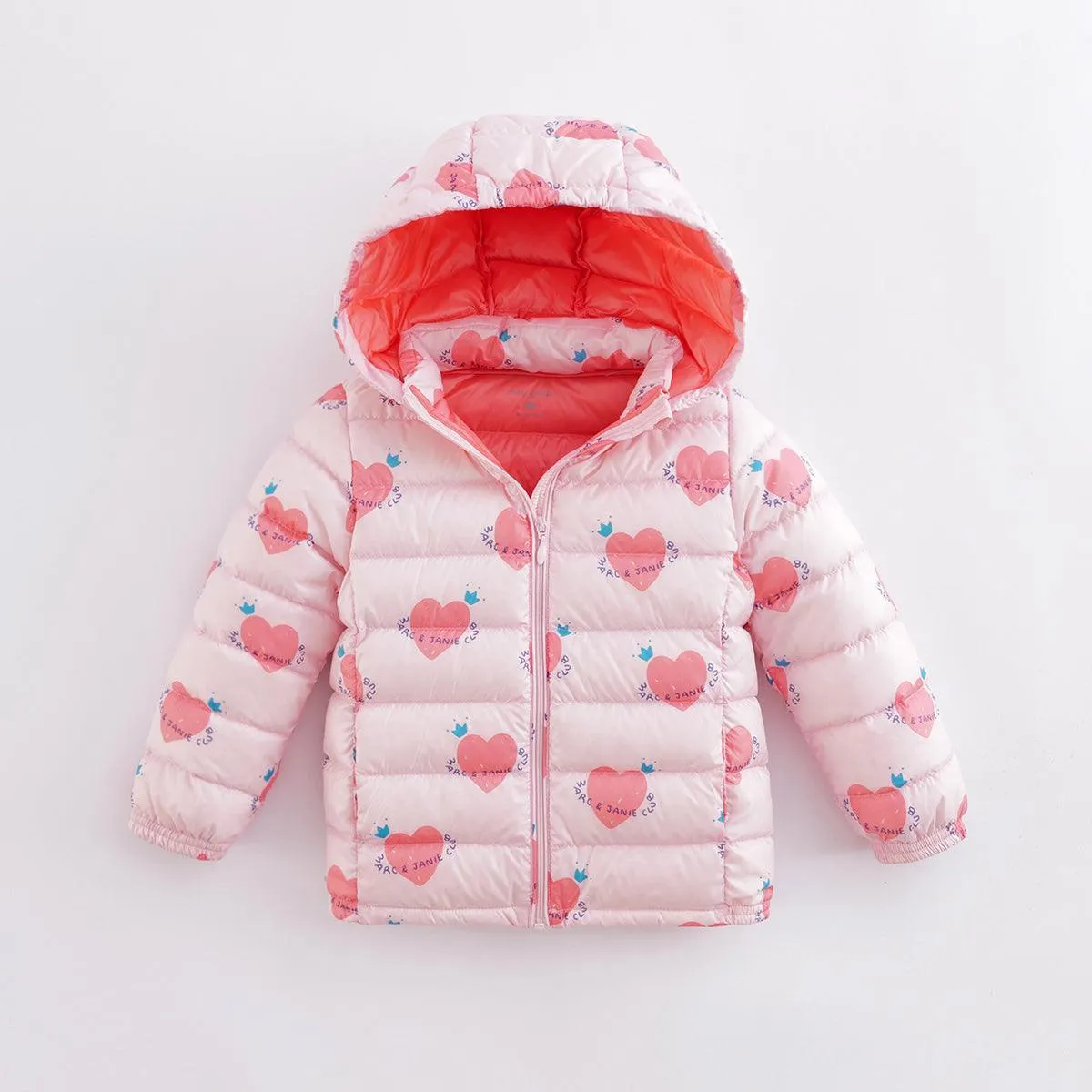 MARC & JANIE Boys Girls Ultralight Printed Hooded Down Parka 541889