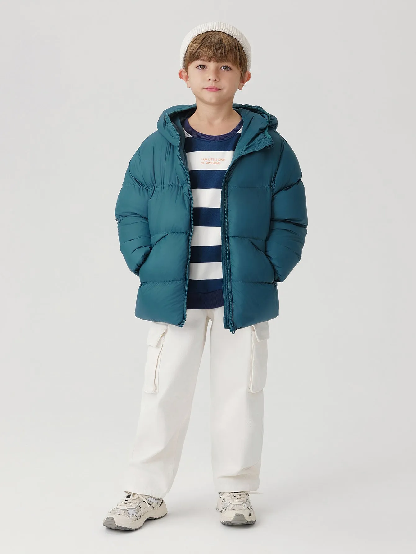 MARC & JANIE Boys Ultralight Hooded Down Parka 231512