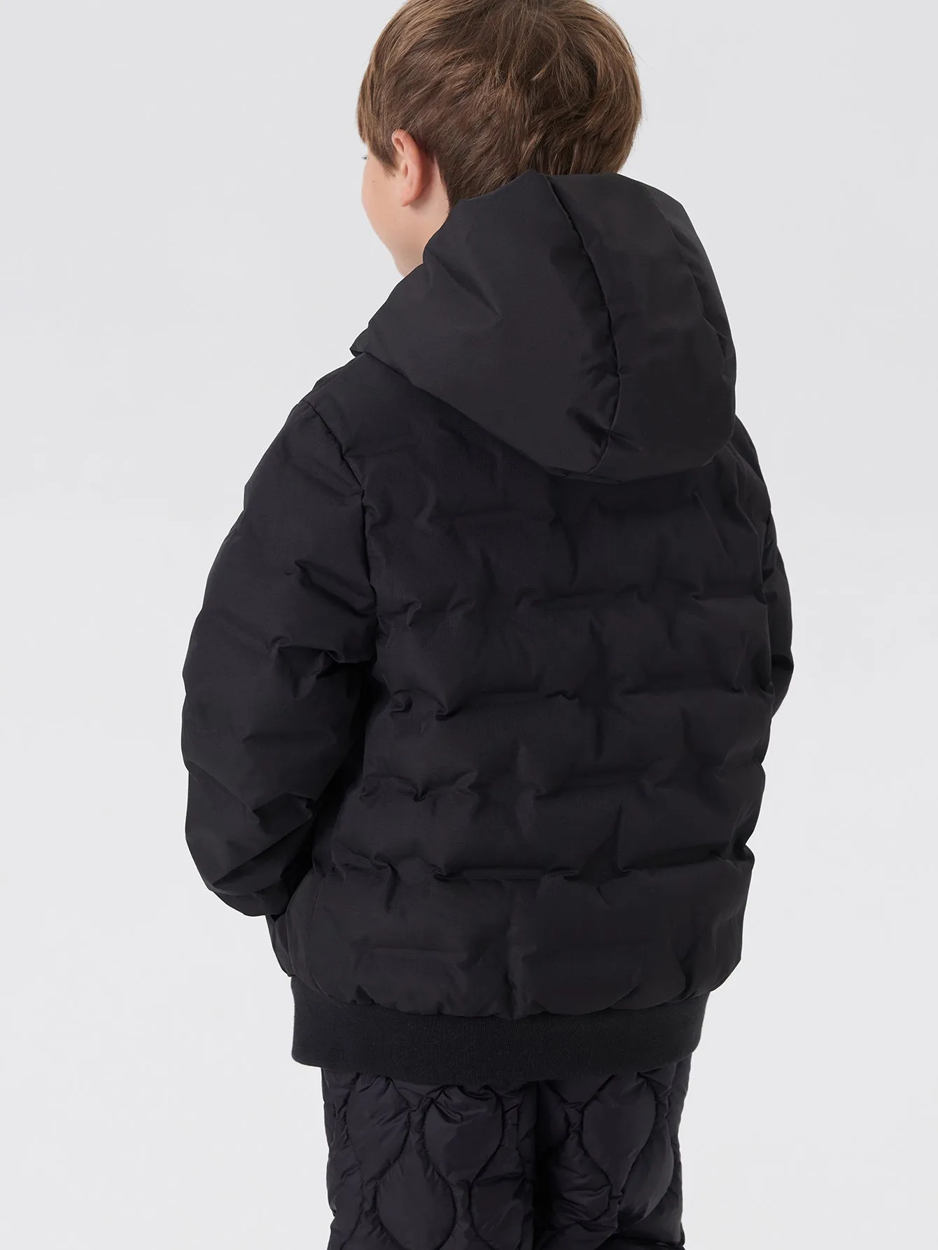 MARC & JANIE Boys Ultralight Laser Pocket Hooded Down Parka  231218