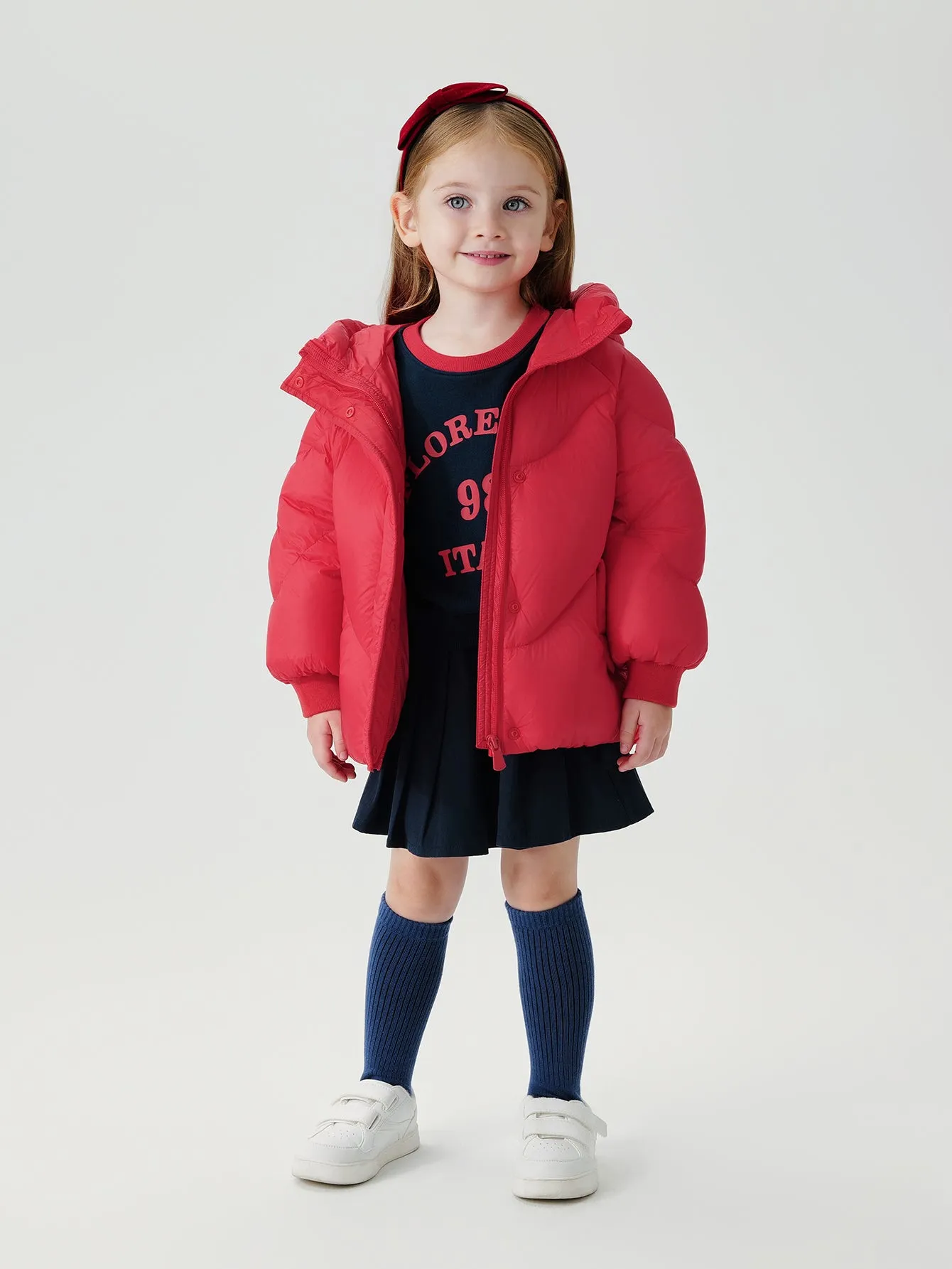 MARC & JANIE Girls Ultralight Bear Ears Hooded Down Parka 241199