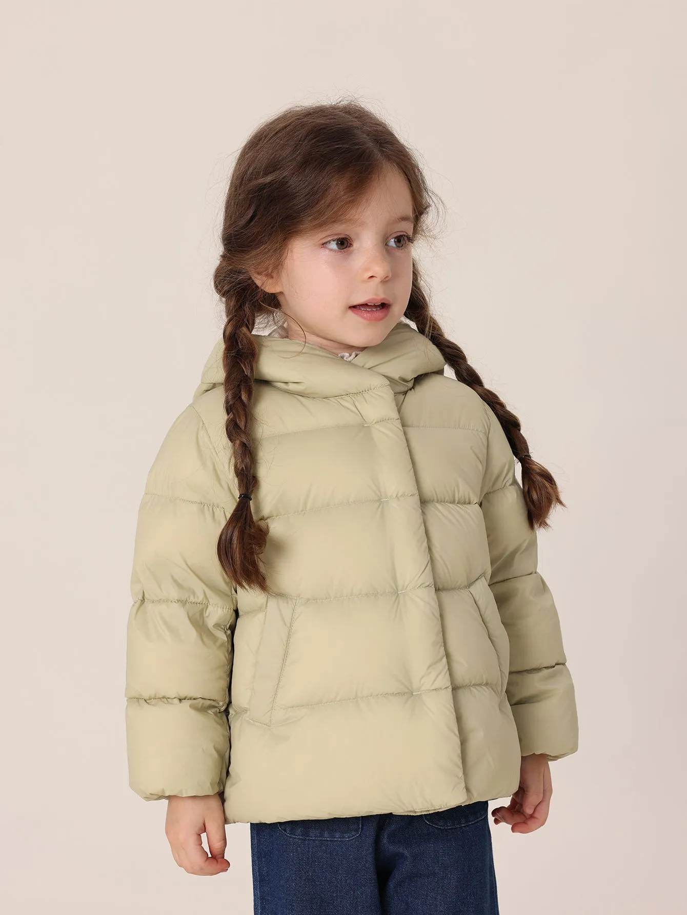 MARC & JANIE Girls Ultralight Hooded Down Parka 221068