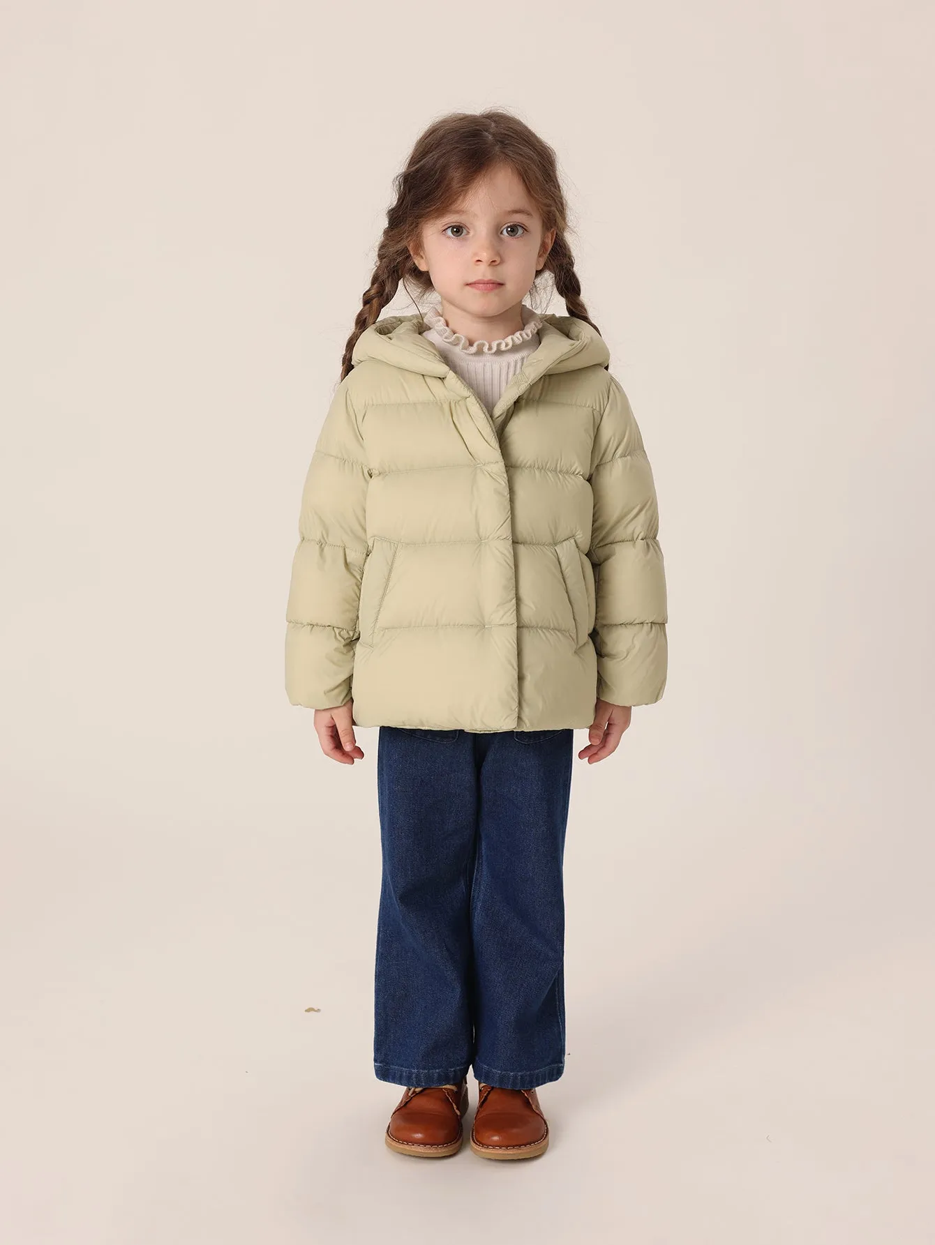 MARC & JANIE Girls Ultralight Hooded Down Parka 221068