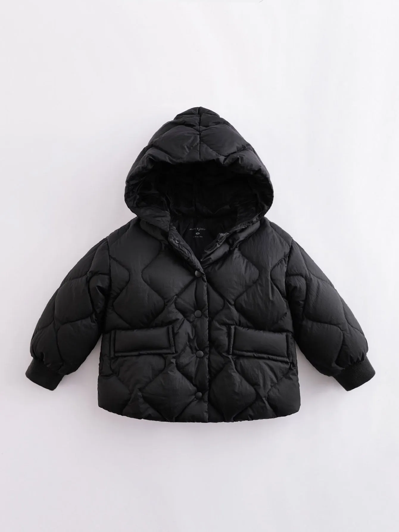 MARC & JANIE Girls Ultralight Metallic Hooded Down Parka 221661
