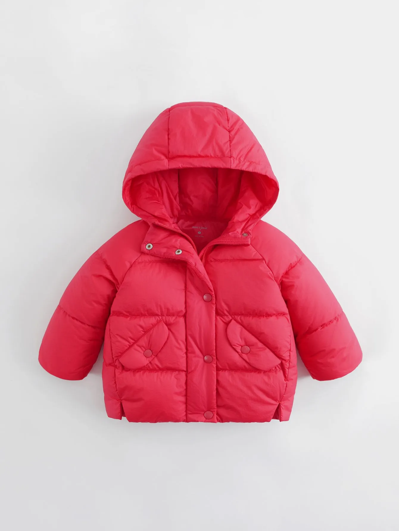 MARC & JANIE Girls Ultralight Metallic Hooded Down Parka 221666