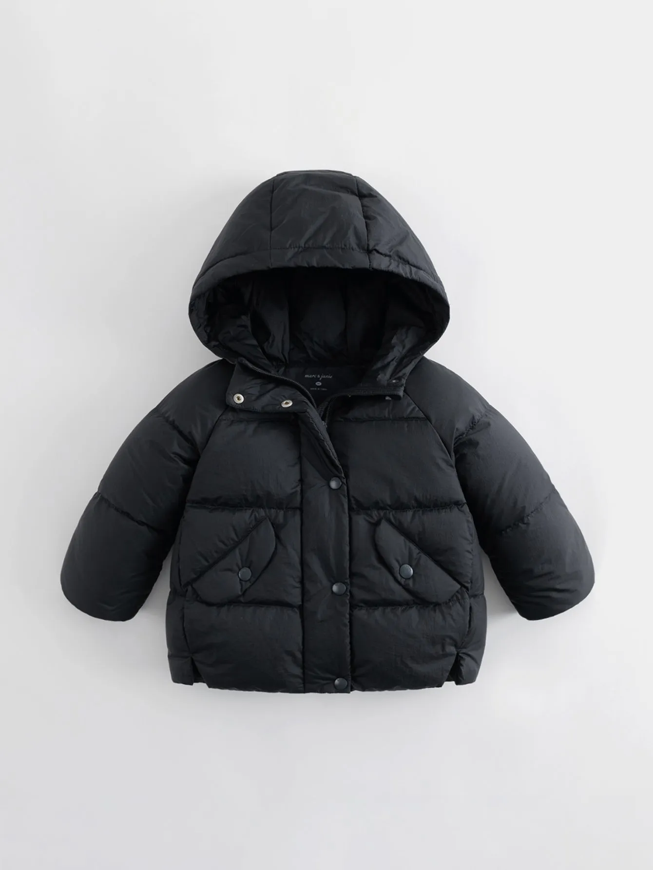 MARC & JANIE Girls Ultralight Metallic Hooded Down Parka 221666