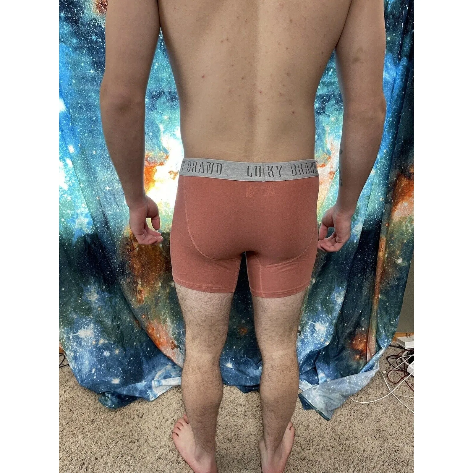 Men's Lucky brand mauve color medium boxer briefs