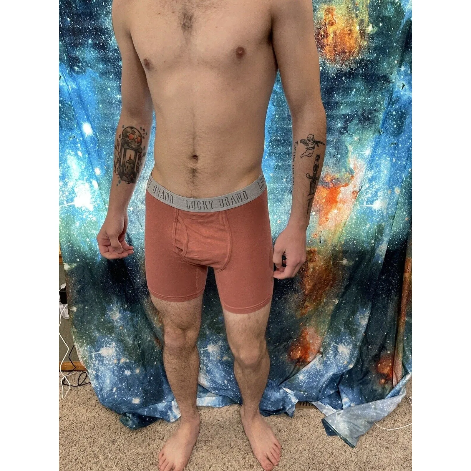 Men's Lucky brand mauve color medium boxer briefs