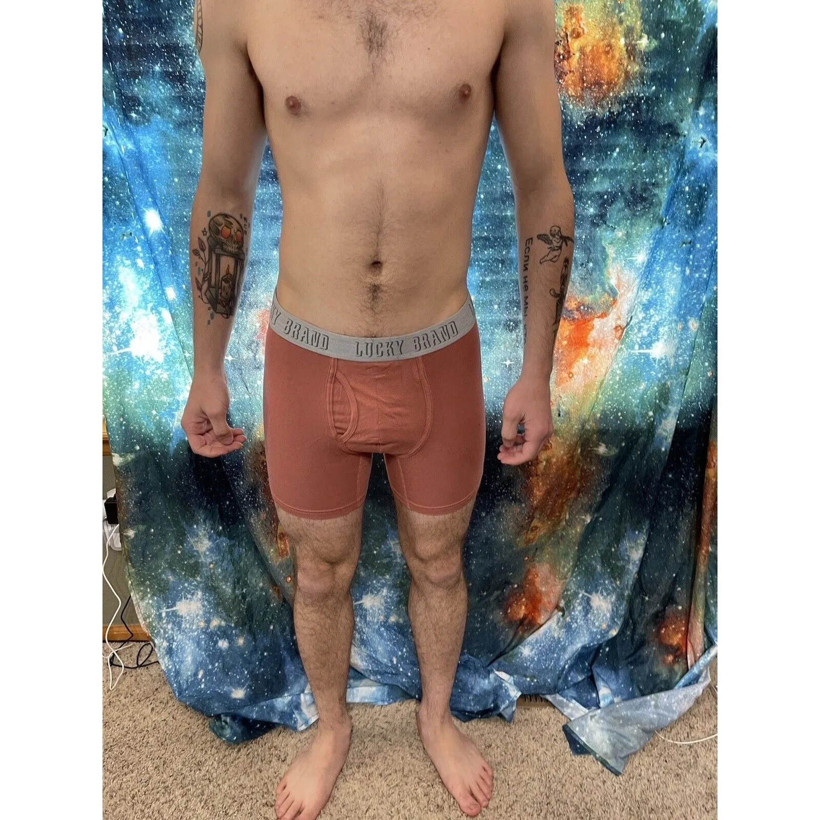 Men's Lucky brand mauve color medium boxer briefs