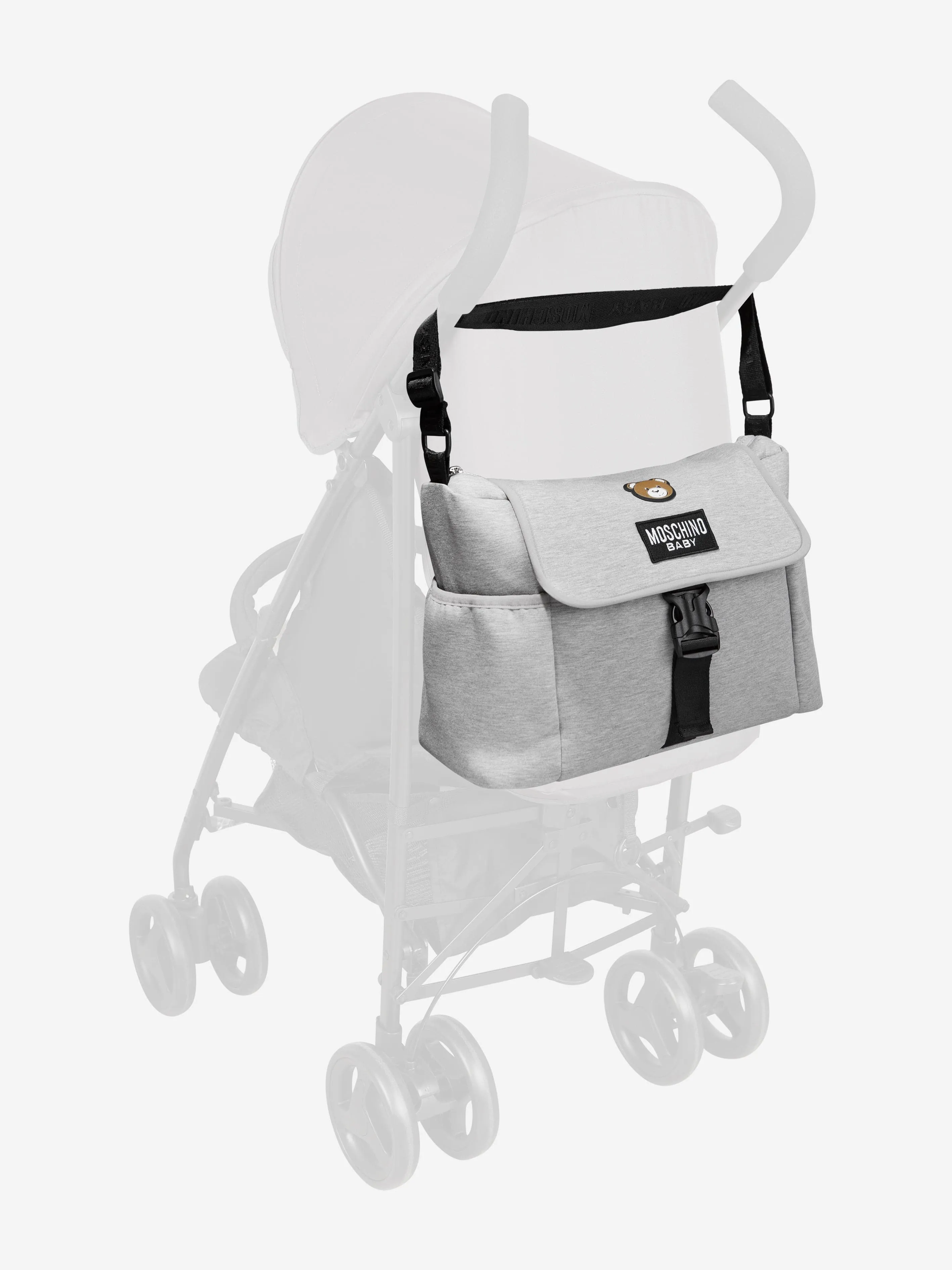 Moschino Baby Teddy Logo Changing Bag in Grey