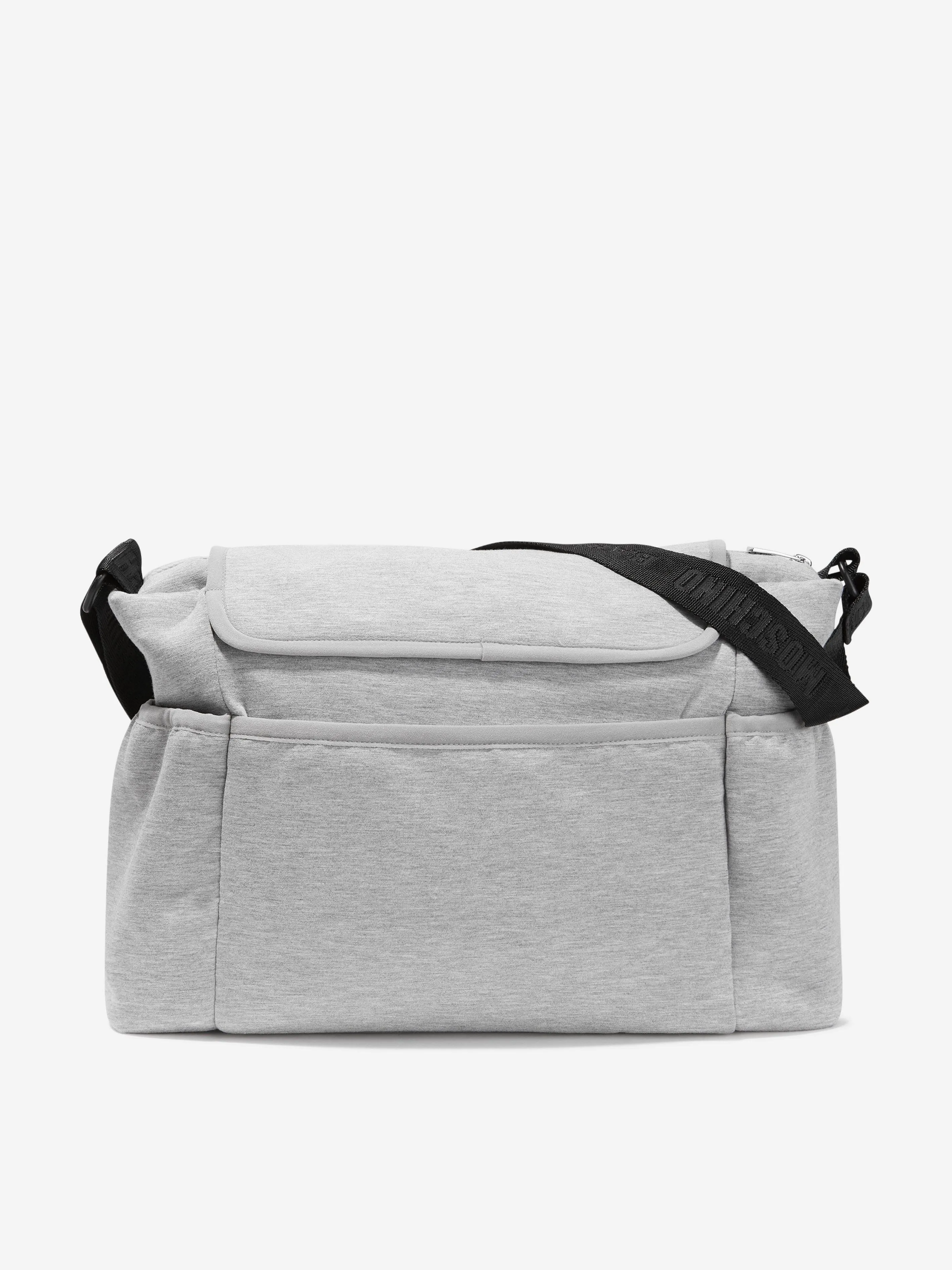 Moschino Baby Teddy Logo Changing Bag in Grey