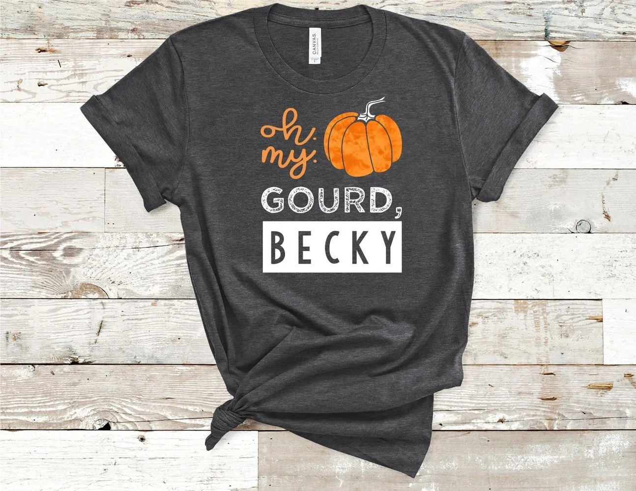 Oh My Gourd, Becky T-Shirt - Dark Grey Heather