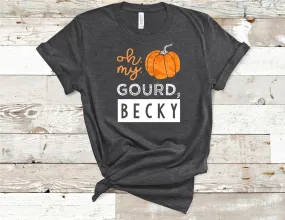 Oh My Gourd, Becky T-Shirt - Dark Grey Heather