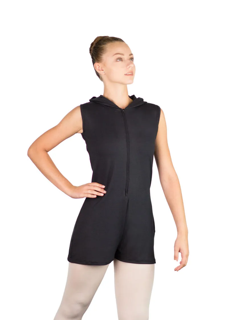 ON SALE Misao Zip Up Romper w/ Hood