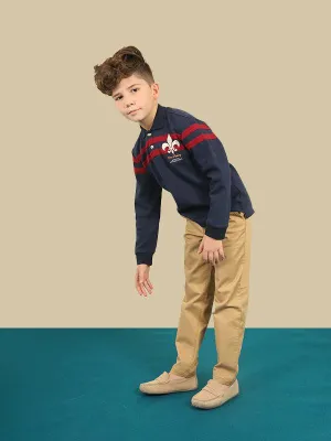 One Friday Navy Blue Collar T-shirt