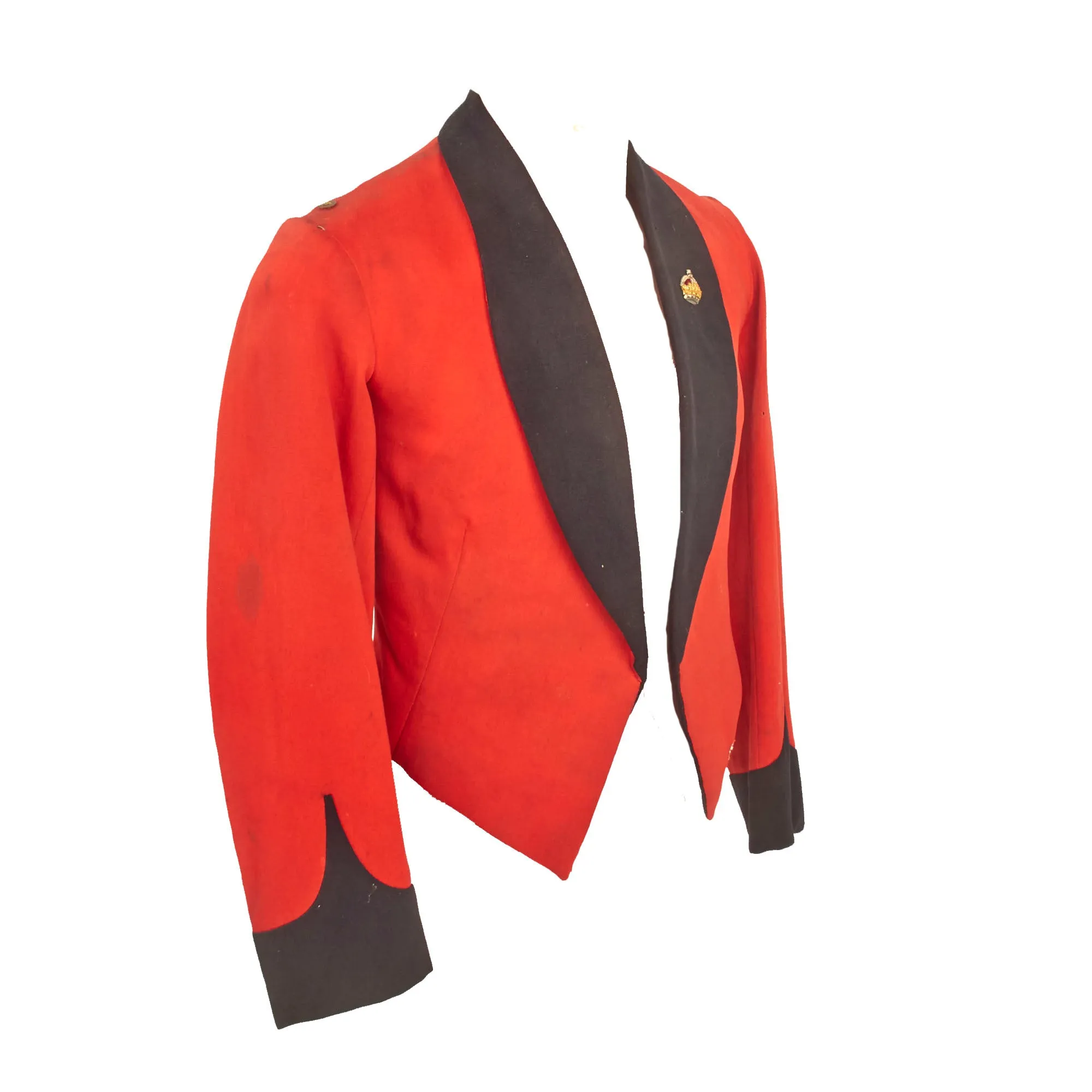 Original British WWI Era Royal Irish Fusiliers Scarlet Red Mess Dress Uniform For Lieutenant Charles Steele - Member of British Union of Fascists During WWII Era