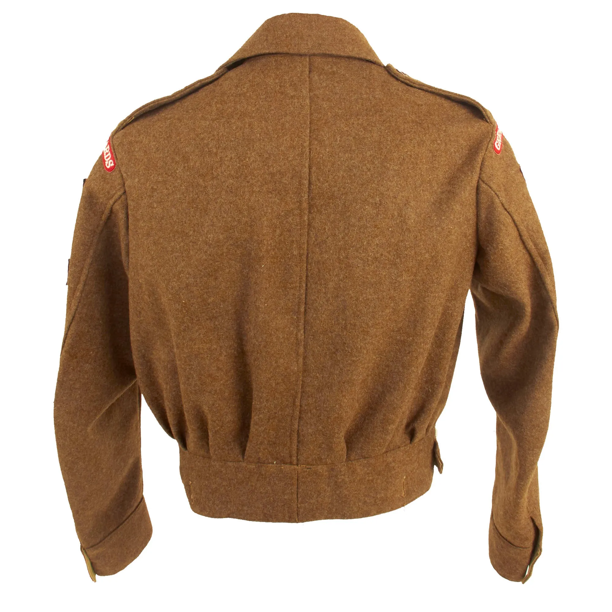 Original British WWII Grenadier Guards P-40 “Battledress” Uniform Top With Original Applied Airborne Forces Patches - Dated 1945
