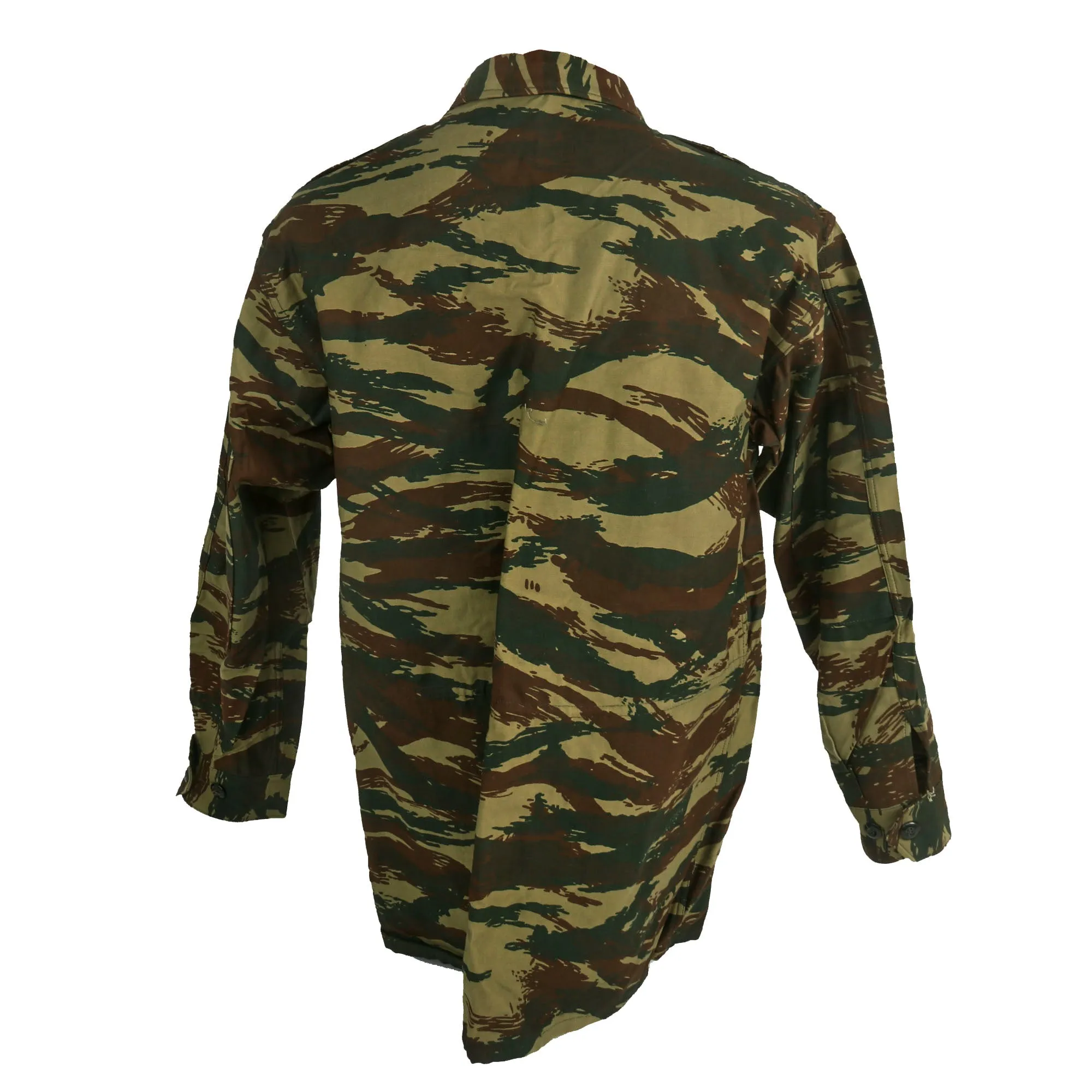 Original Early Greek Hellenic Armed Forces Lizard Camouflage Shirt - Dated 1977 - Unissued Condition
