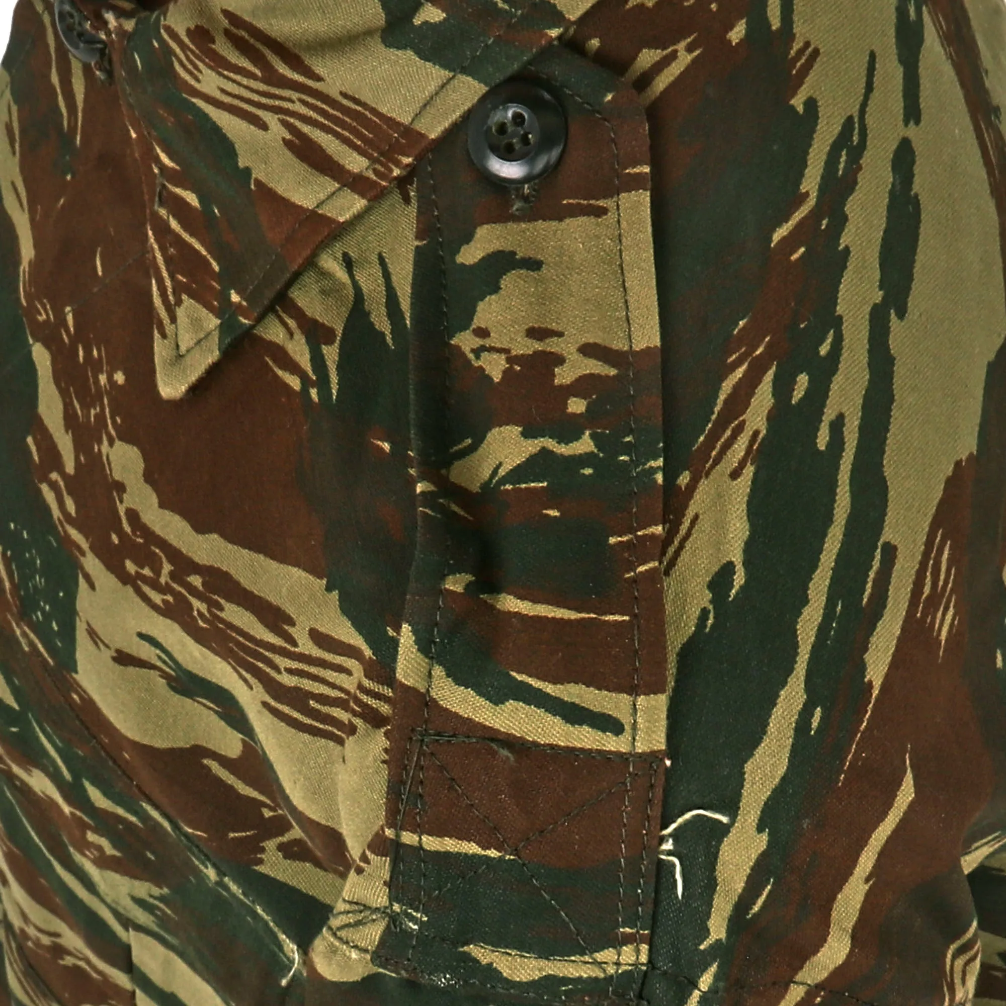 Original Early Greek Hellenic Armed Forces Lizard Camouflage Shirt - Dated 1977 - Unissued Condition