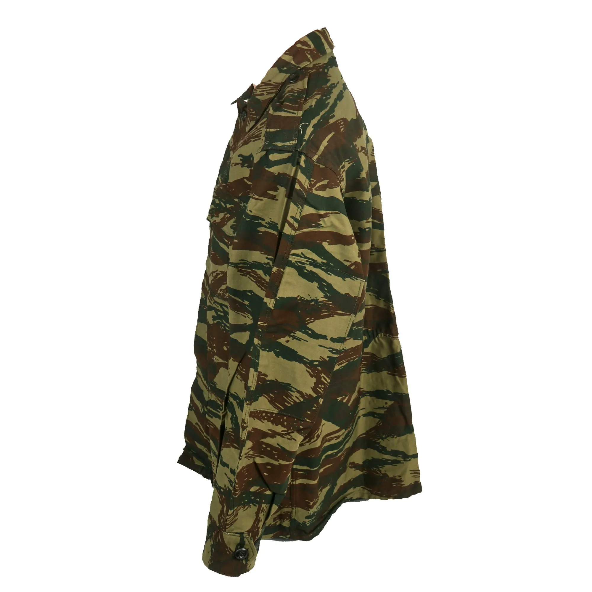 Original Early Greek Hellenic Armed Forces Lizard Camouflage Shirt - Dated 1977 - Unissued Condition