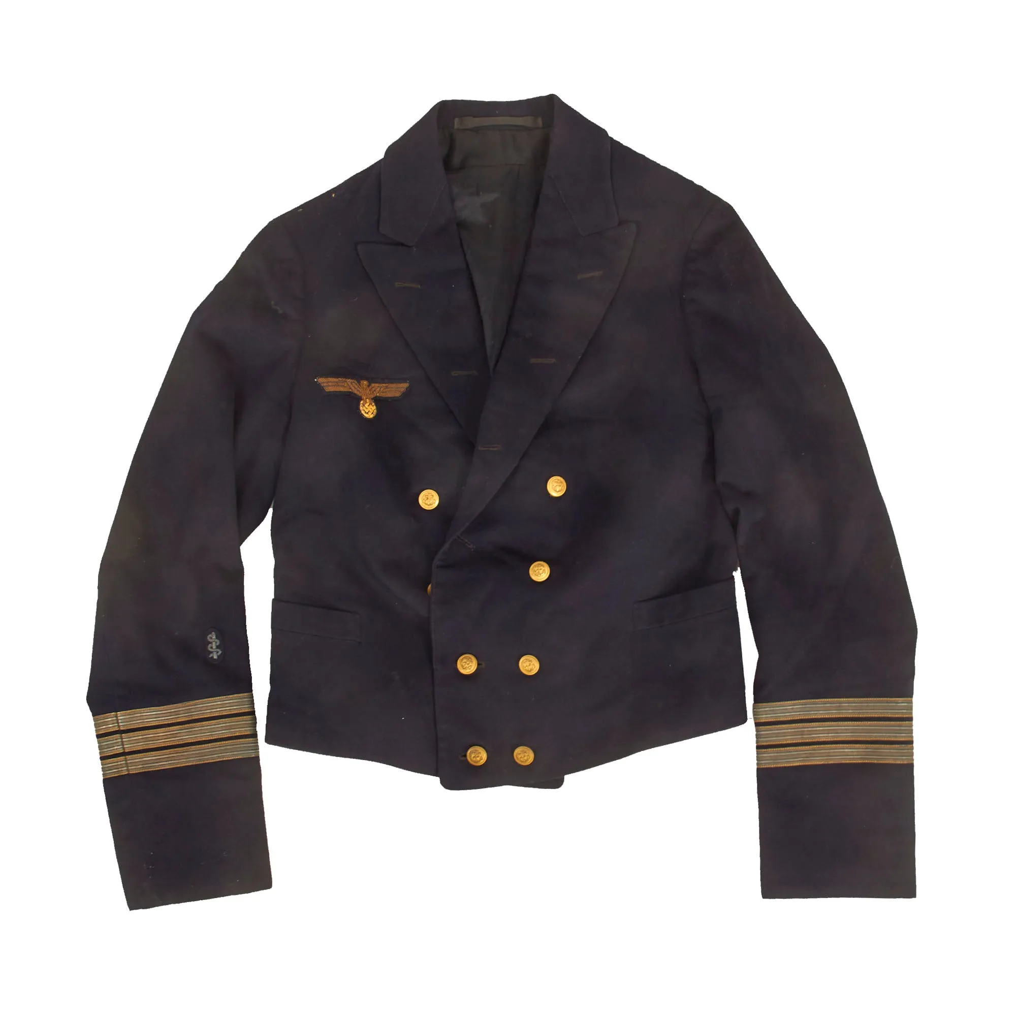 Original German WWII Kriegsmarine Evening Dress Reefer Jacket - Named Medical Korvettenkapitän