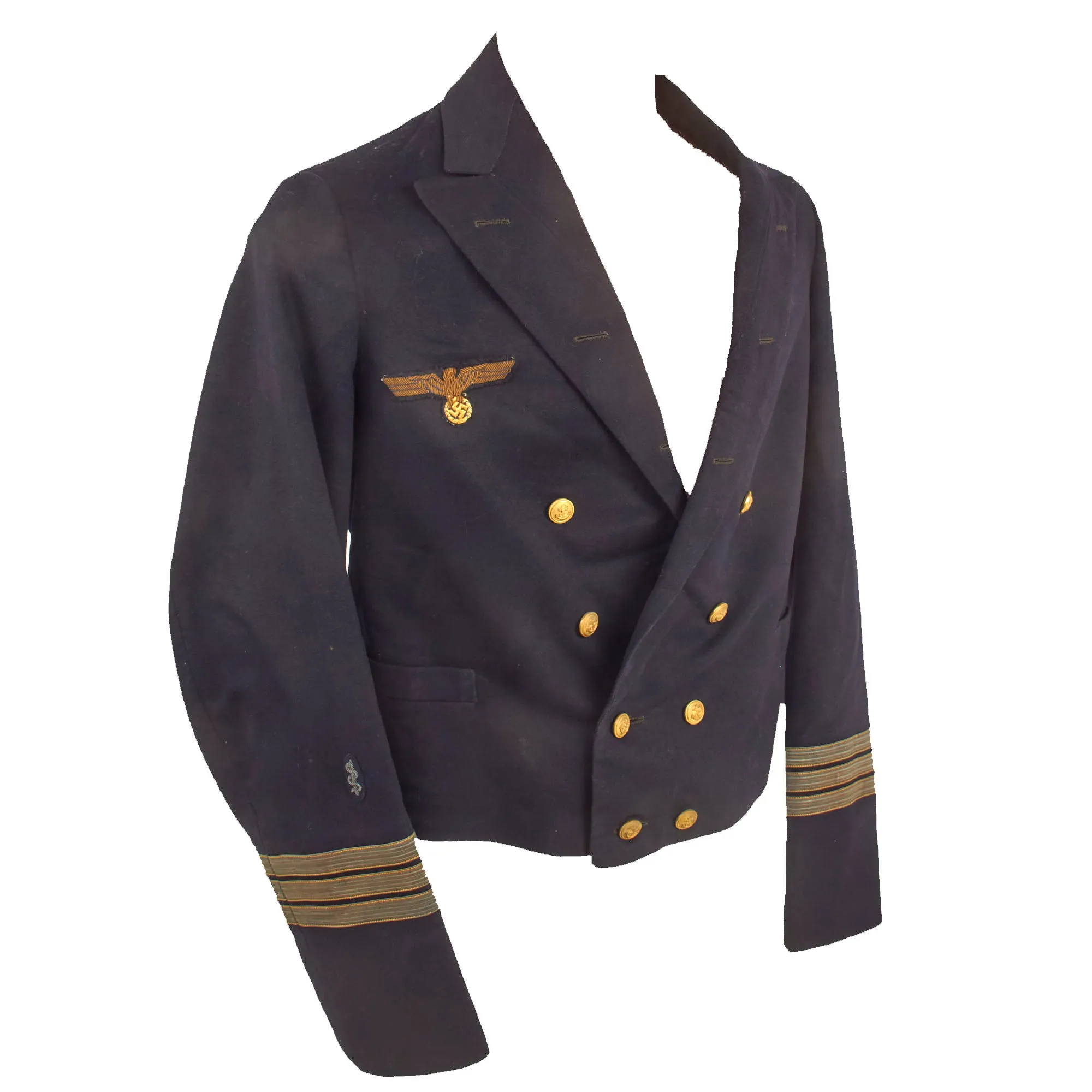 Original German WWII Kriegsmarine Evening Dress Reefer Jacket - Named Medical Korvettenkapitän