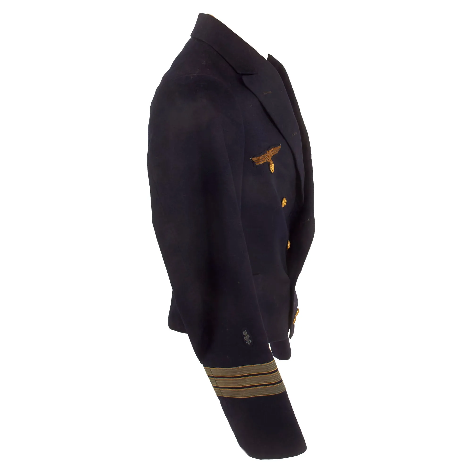 Original German WWII Kriegsmarine Evening Dress Reefer Jacket - Named Medical Korvettenkapitän