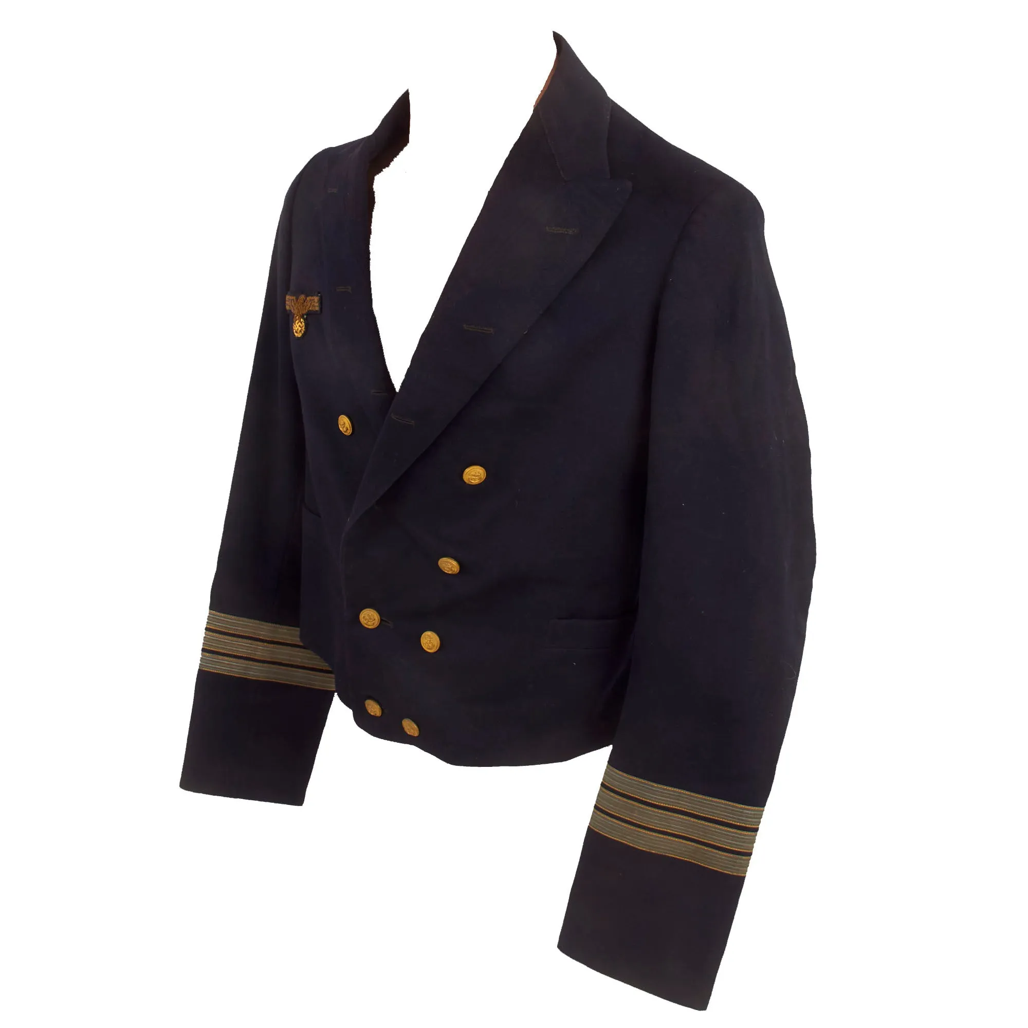 Original German WWII Kriegsmarine Evening Dress Reefer Jacket - Named Medical Korvettenkapitän