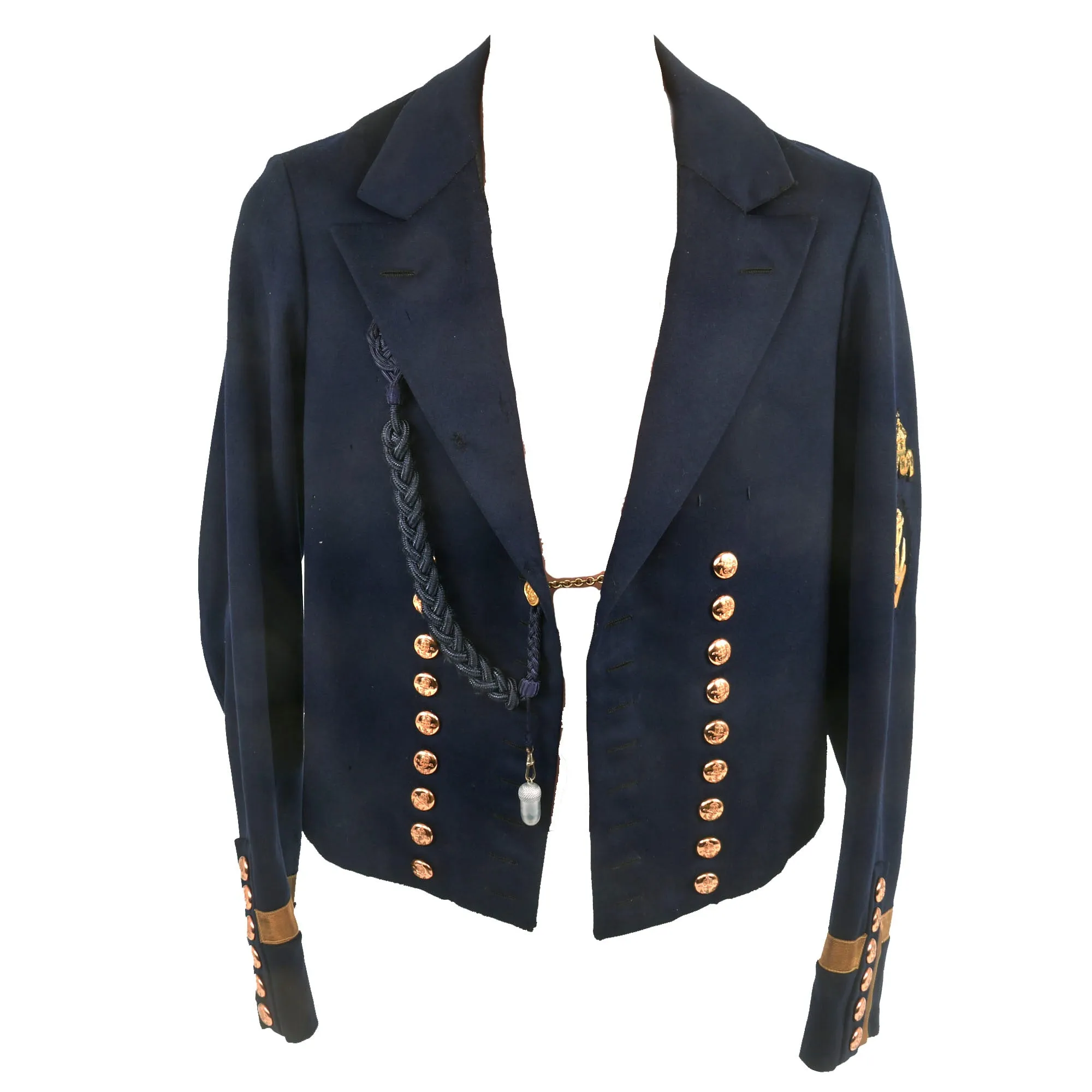 Original Imperial German Kaiserliche Marine Bootsmann (Chief Petty Officer) Officer’s Jacket with Bullion Insignia & Schützenschnur Marksmanship Cord