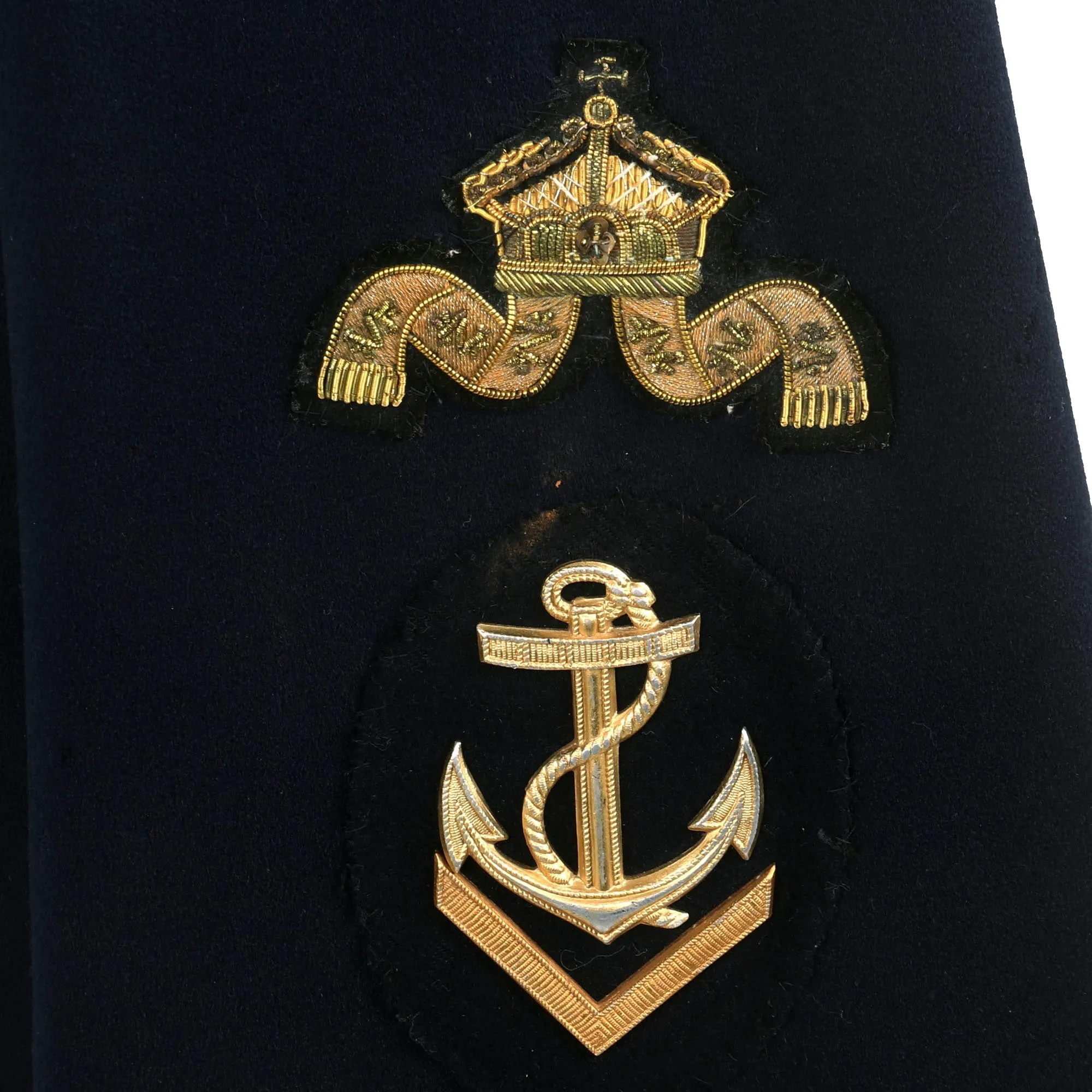 Original Imperial German Kaiserliche Marine Bootsmann (Chief Petty Officer) Officer’s Jacket with Bullion Insignia & Schützenschnur Marksmanship Cord
